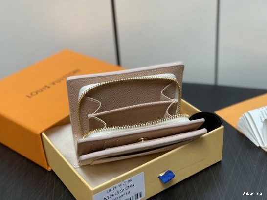 way LOUIS WALLET-11*8.5*3.5cm VUITTON milky 0713